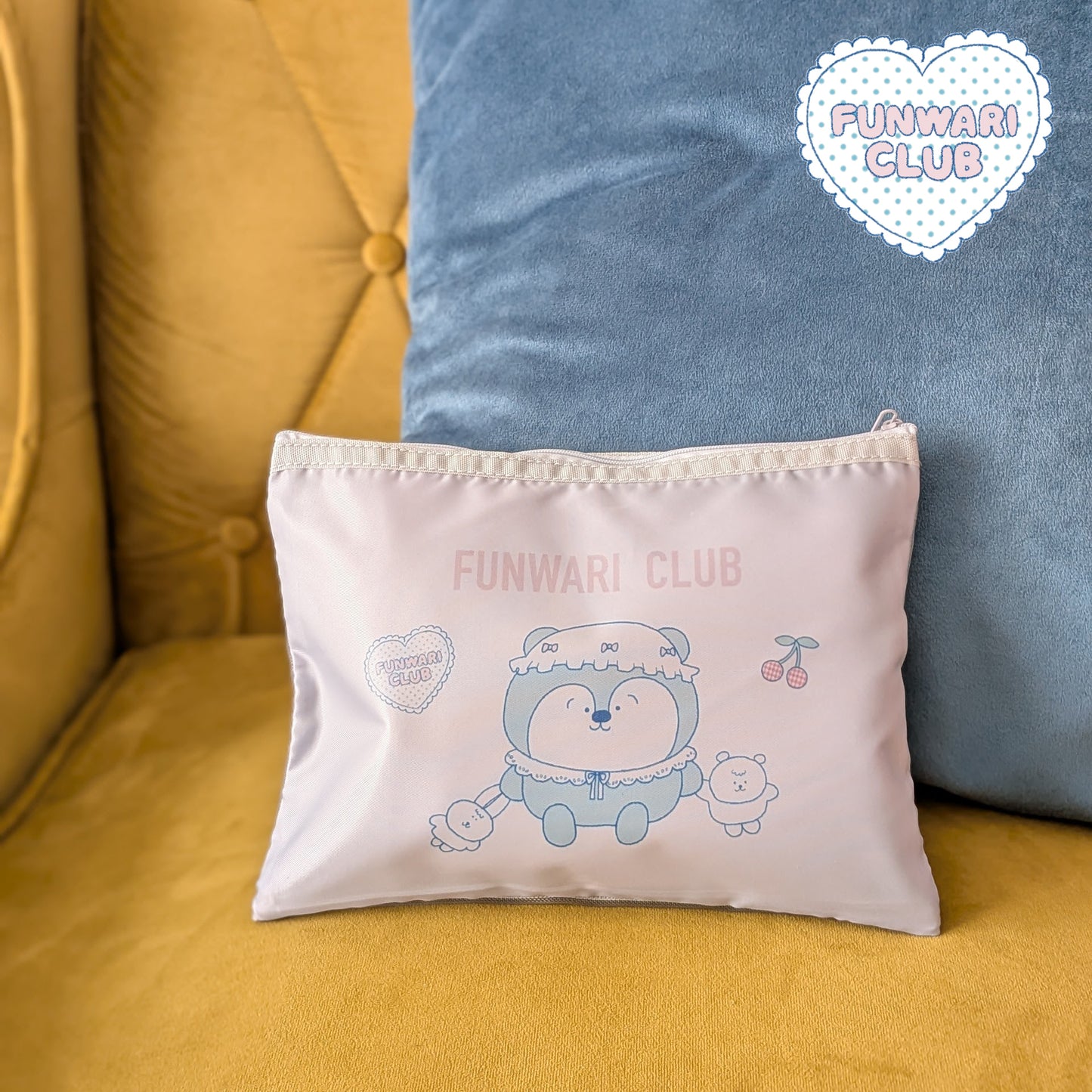 1FM ふんわり倶楽部 メッシュフラットポーチ