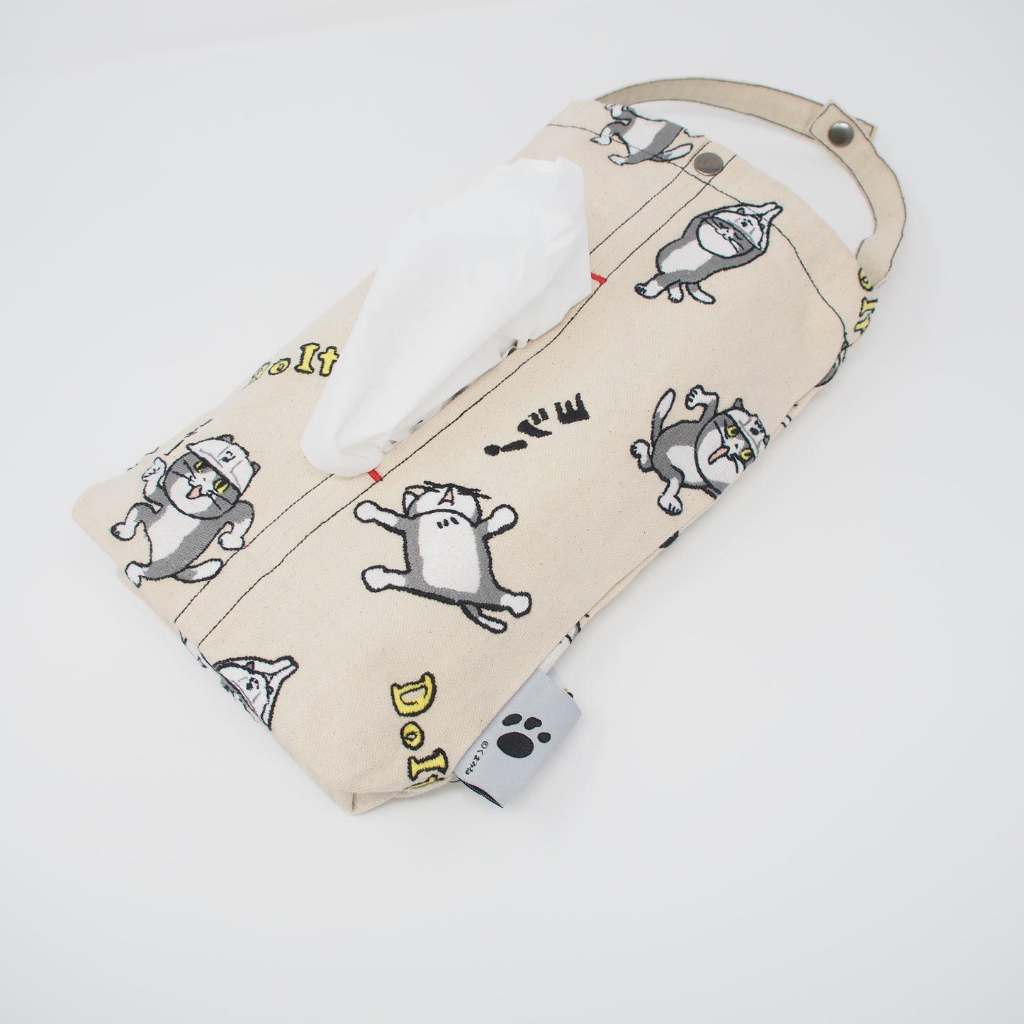 MAC-008 仕事猫 刺繍ティッシュケース