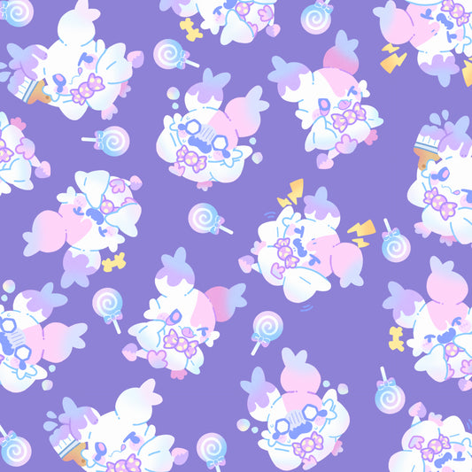 3KHA コウモリおばけのおばっと 総柄ハンカチ