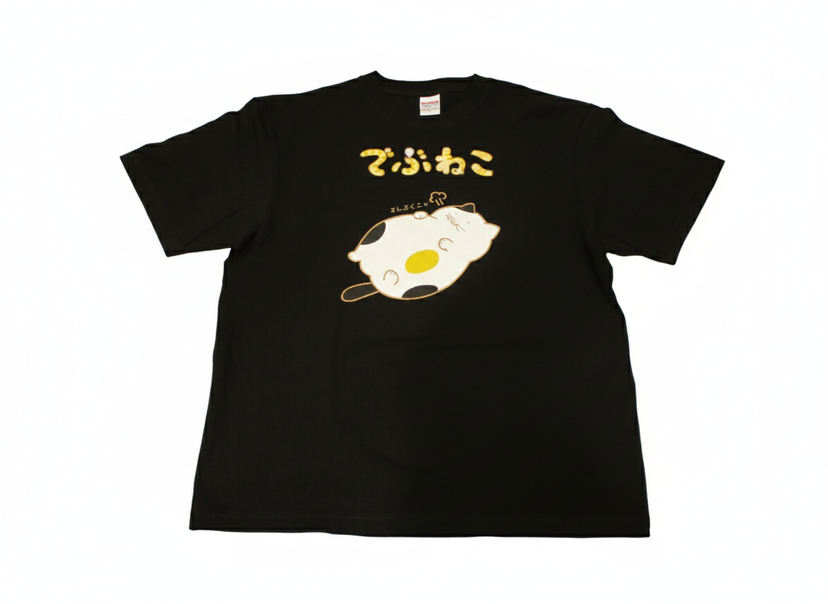 MAD-03 でぶねこ Tシャツ(ミケ)