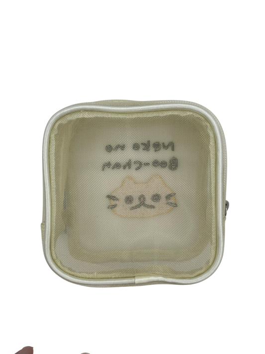 MCB-05 ねこのぶーちゃん 刺繍メッシュポーチ (トラちゃん)