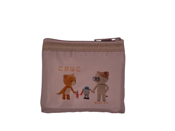KOM-014 こまねこ メッシュコンパクトポーチ ブラウン