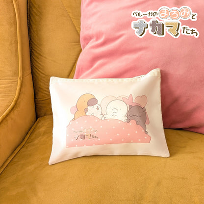 1BM ベルーガのまろみとナカマたち メッシュフラットポーチ