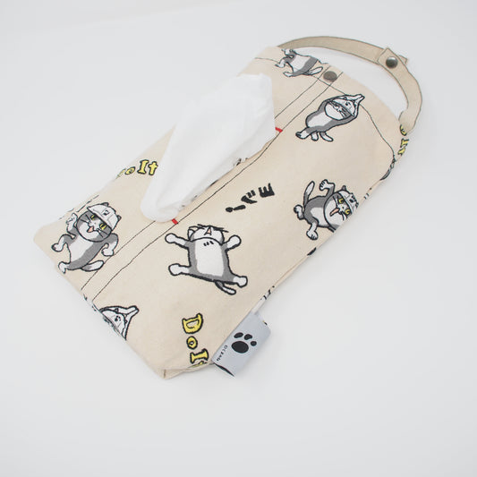 MAC-008 仕事猫 刺繍ティッシュケース
