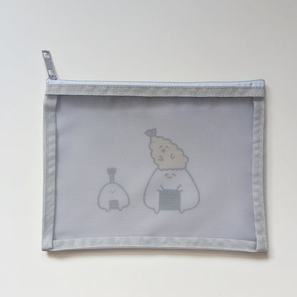 2OM おにぎりのデリケートゾーン　メッシュフラットポーチ