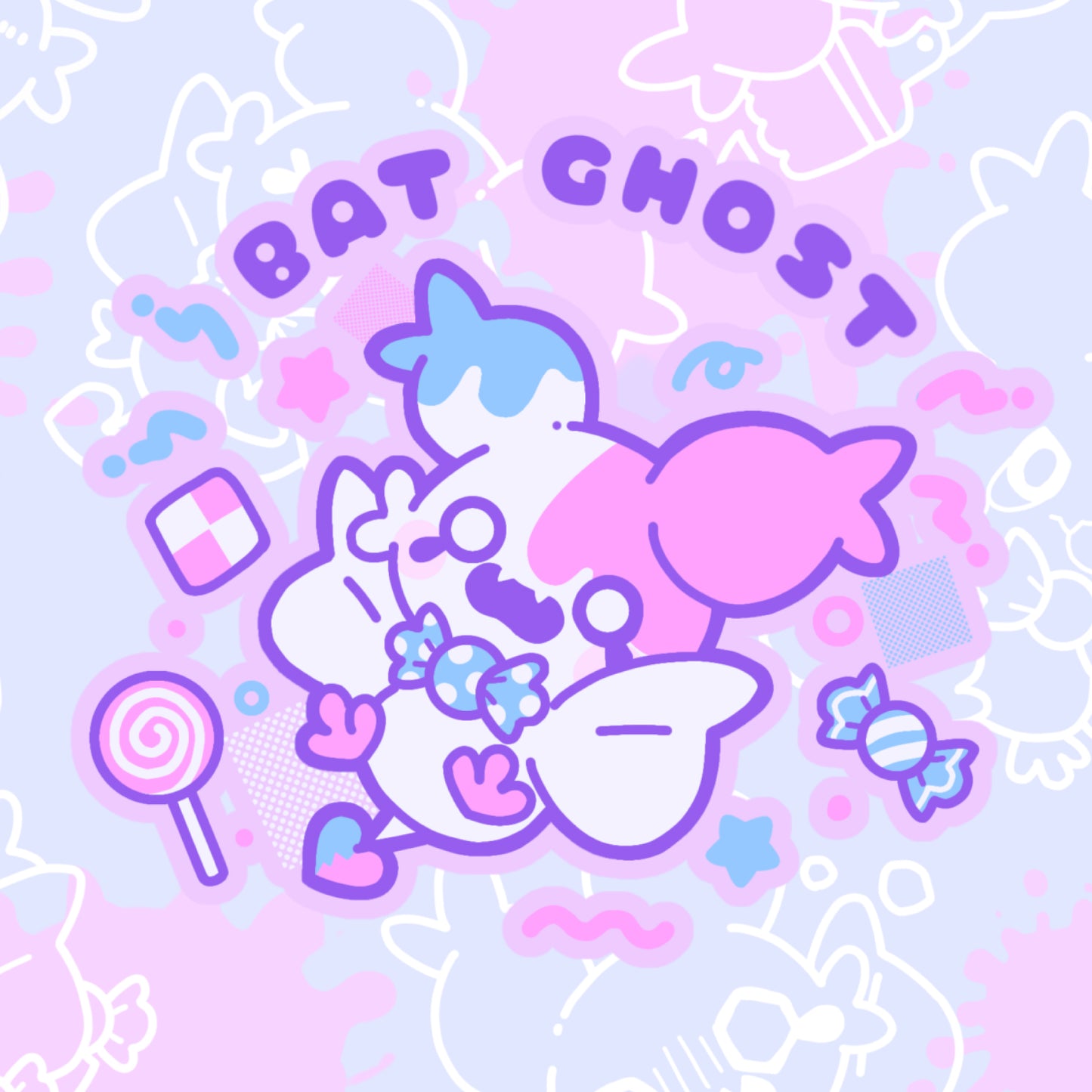 3KHB コウモリおばけのおばっと　BAD GHOSTハンカチ