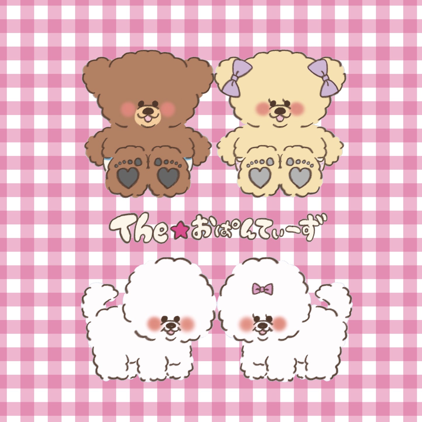 3OHB The☆おぱんてぃーず　ギンガムチェックハンカチ