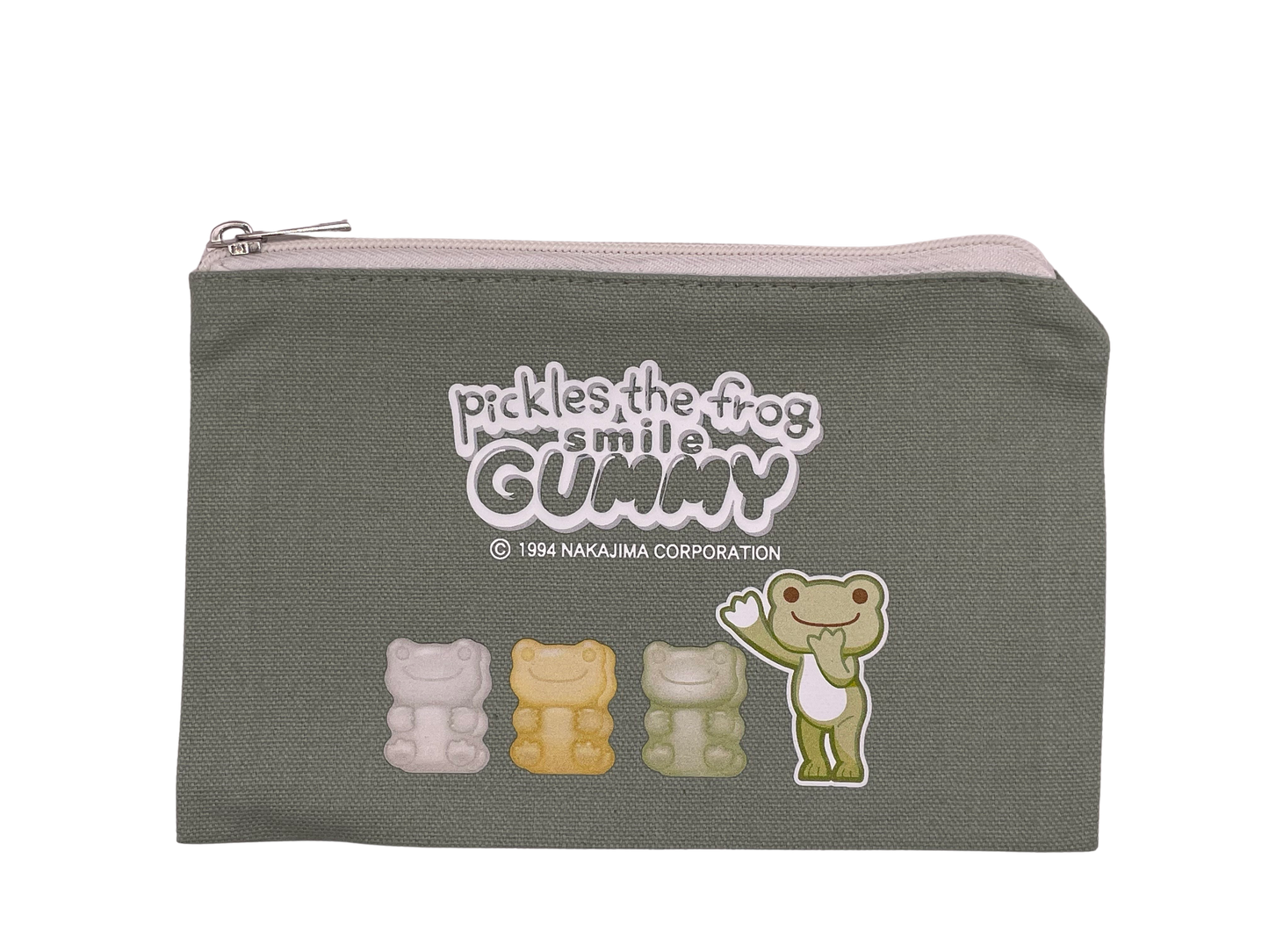 PIC-047 かえるのピクルス　フラットポーチ（GREEN）