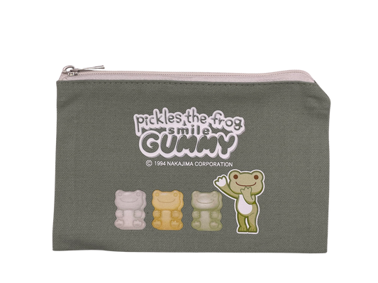 PIC-047 かえるのピクルス　フラットポーチ（GREEN）