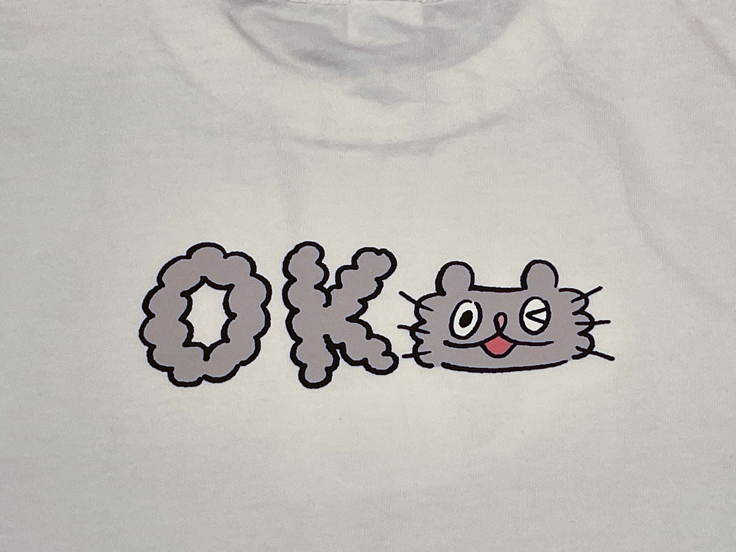 MCB-06 ねこのぶーちゃん Tシャツ（OK）ホワイト