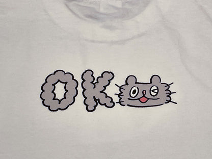MCB-06 ねこのぶーちゃん Tシャツ（OK）ホワイト