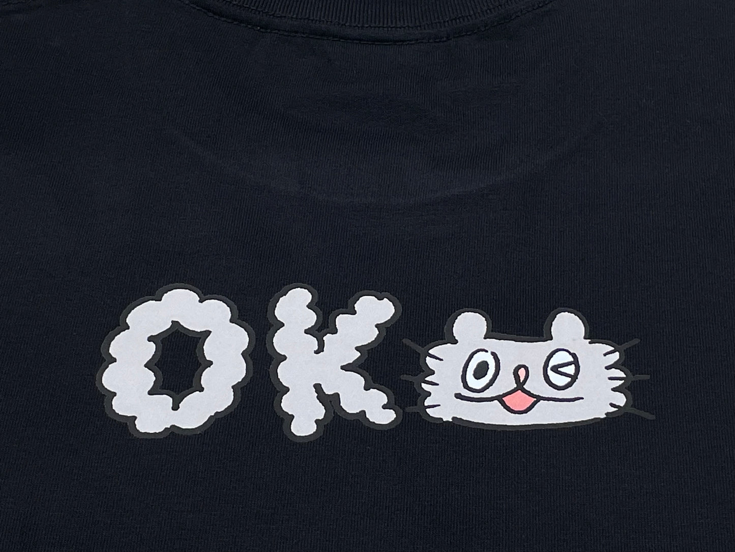 MCB-07 ねこのぶーちゃん Tシャツ（OK）ブラック