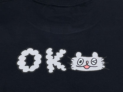 MCB-07 ねこのぶーちゃん Tシャツ（OK）ブラック