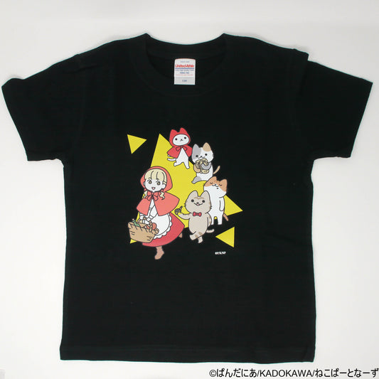 MAU-09 うごく！ねこむかしばなし Tシャツ（行進）キッズ120サイズ