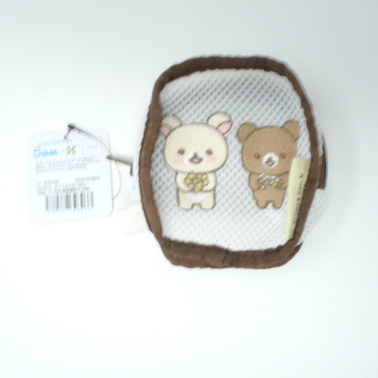 MAR-003 リラックマミニメッシュスクエアポーチ(BROWN)