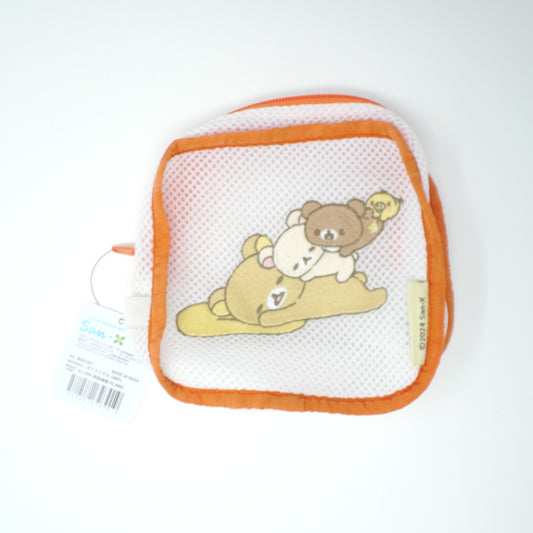 MAR-001 リラックマ刺繍メッシュスクエアポーチ