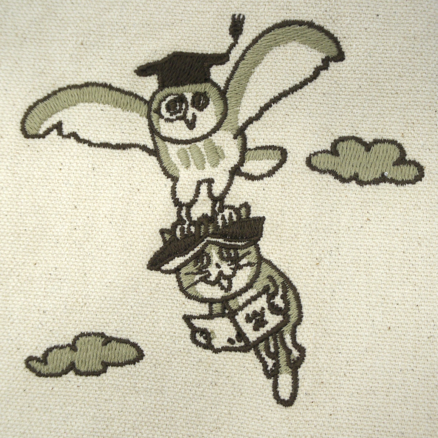 仕事猫刺繍ブックカバー