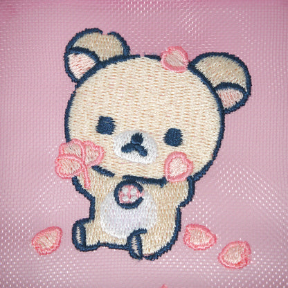 MAR-015 リラックマ刺繍メッシュポーチ(SPRING）