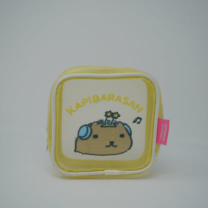MAK-82 カピバラさん　刺繍メッシュボックスポーチ（カピバラさん）