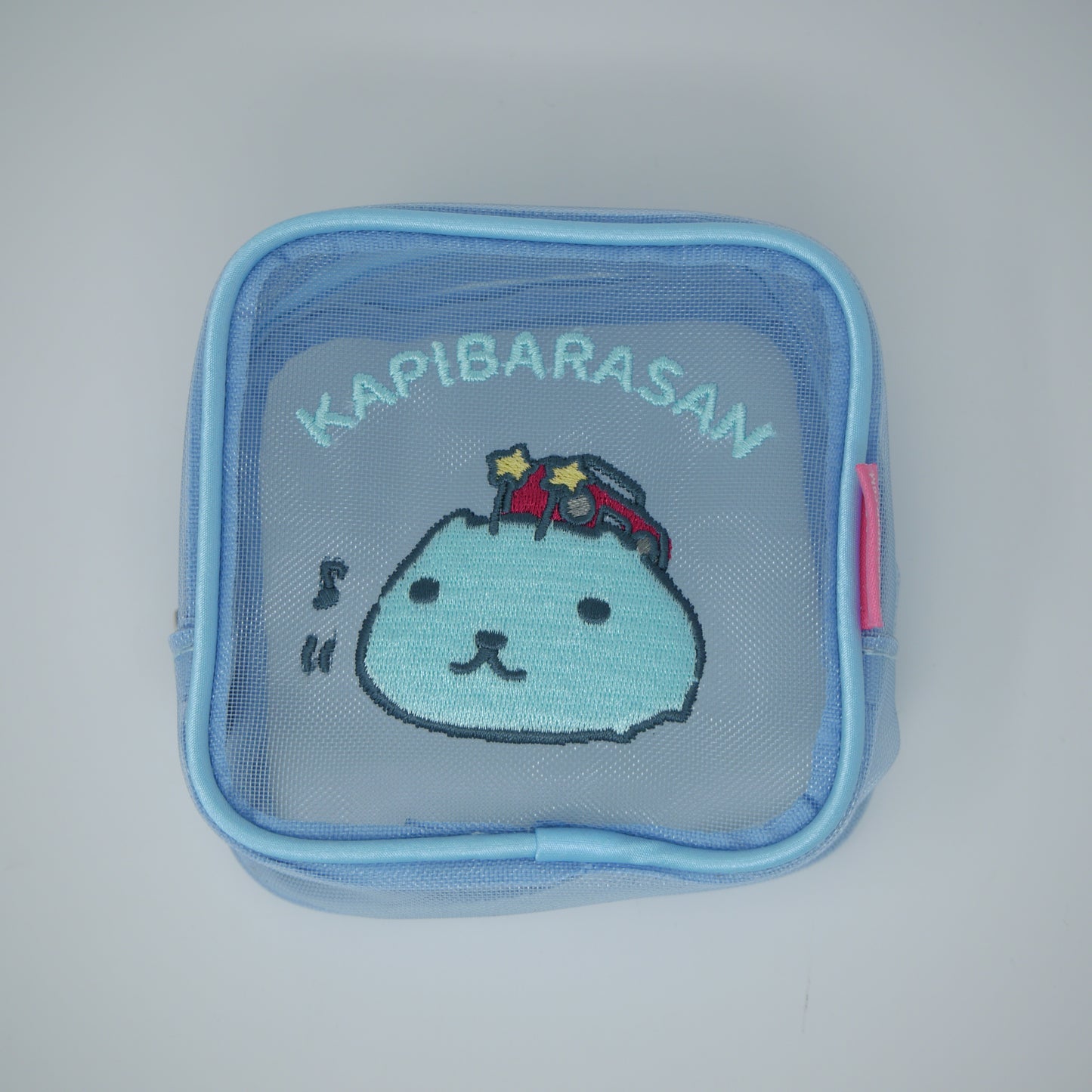 MAK-81 カピバラさん　刺繍メッシュボックスポーチ（とぅえんくるさん）