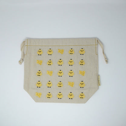 MAR-025 リラックマ刺繍巾着（キイロイトリ）