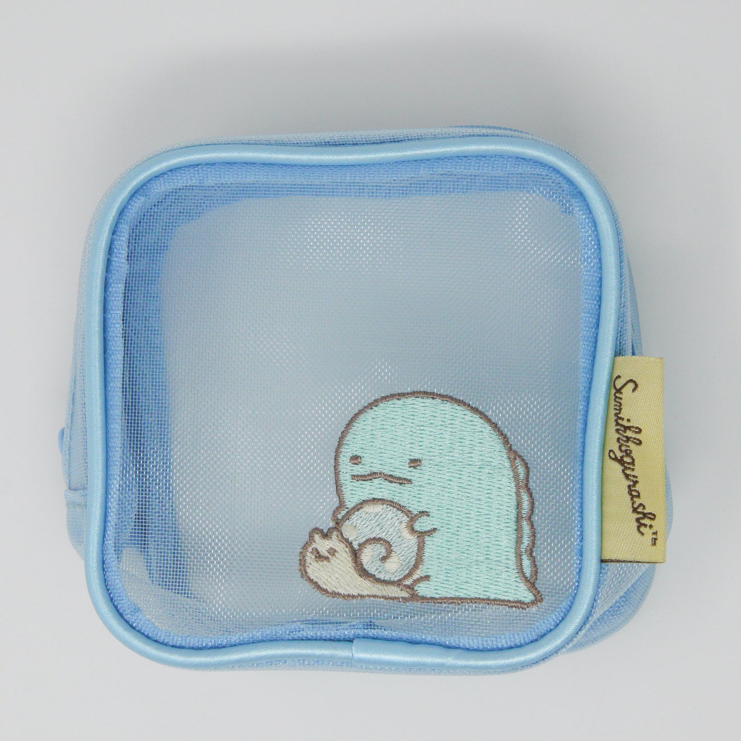 MAS-011 すみっコぐらし刺繍メッシュスクエアポーチ(とかげ)