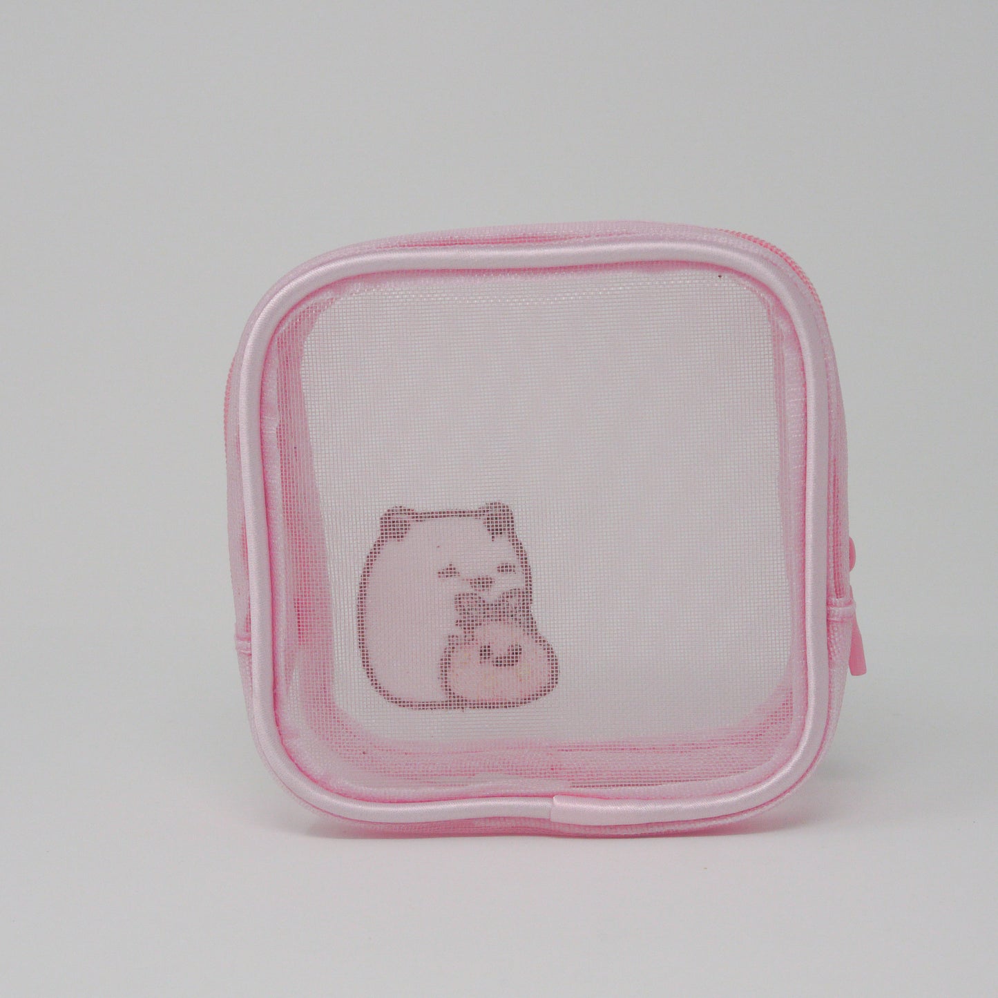 MAS-007 すみっコぐらし刺繍メッシュスクエアポーチ(しろくま)