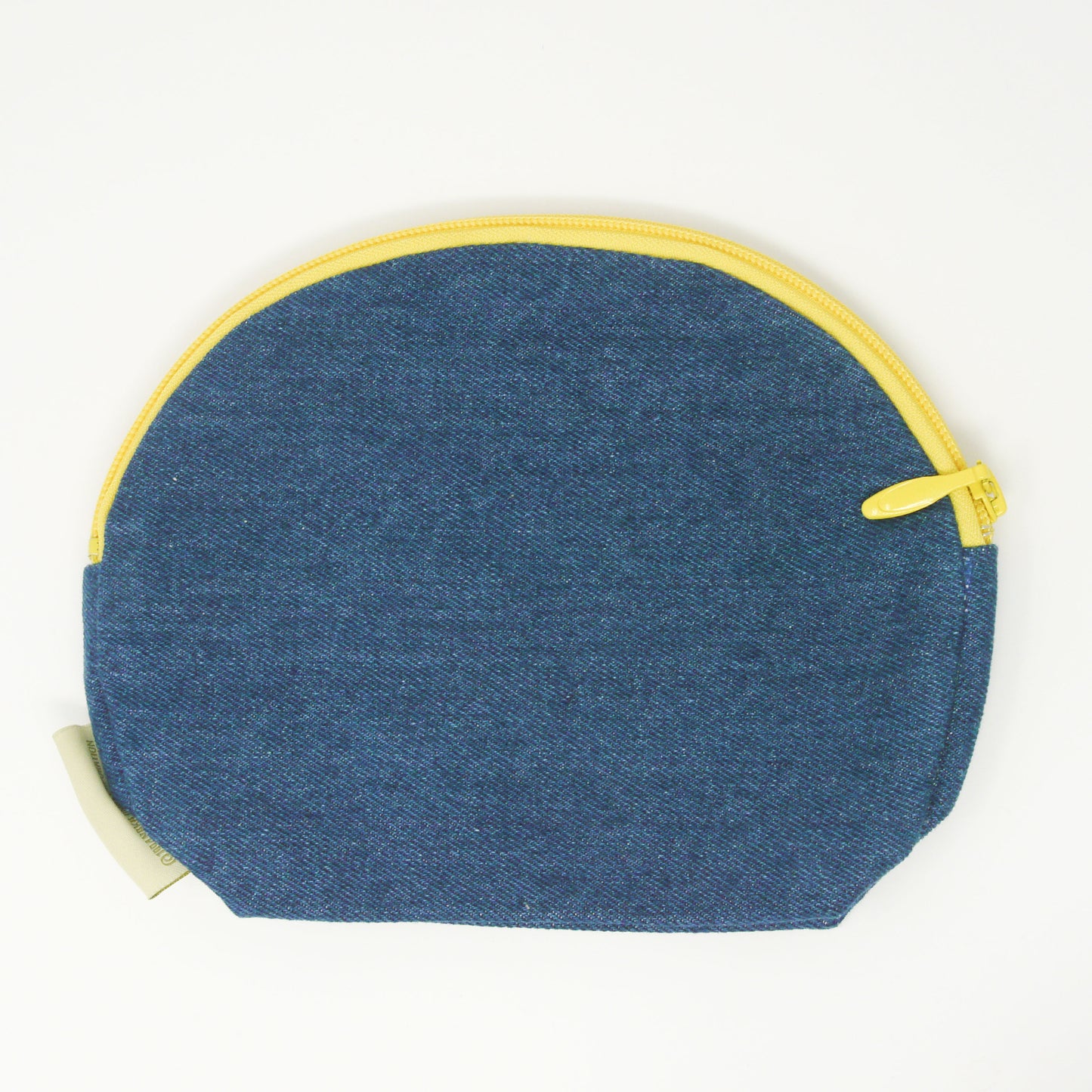 PIC-051 かえるのピクルス　デニム刺繍ポーチ（ミモザ）