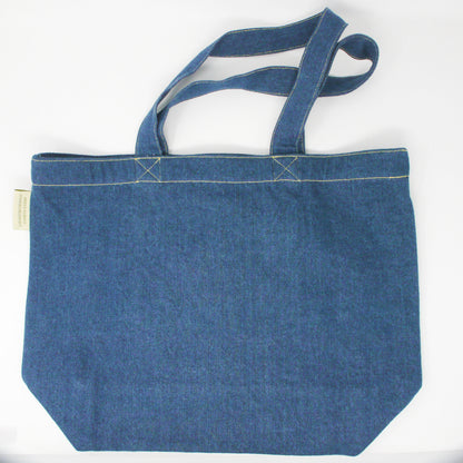 PIC-050 かえるのピクルス　デニム刺繍トート（ミモザ）