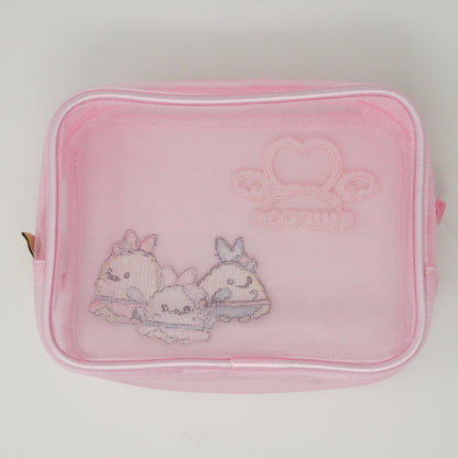 MAS-014　すみっこぐらし刺繍メッシュポーチ(夢みるしっぽず)