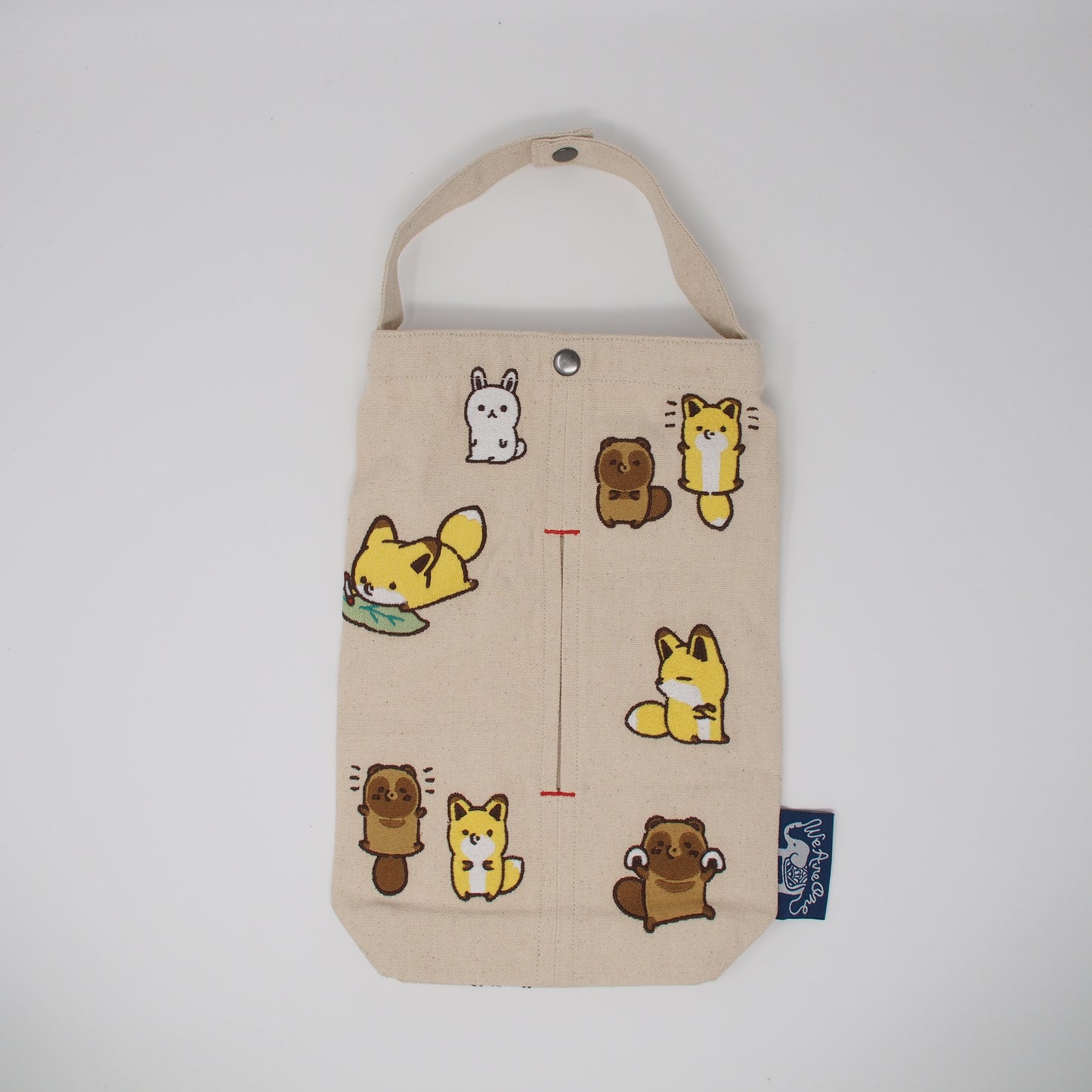 MAT-10 タヌキとキツネ 刺繍ティッシュカバー