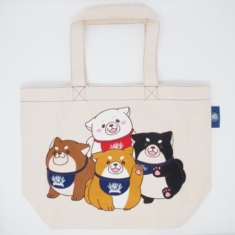 忠犬もちしば 刺繍B4トート ことぶき米店