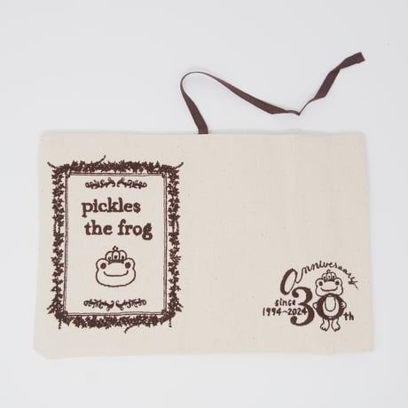 かえるのピクルス　刺繍ブックカバー (30周年アート)