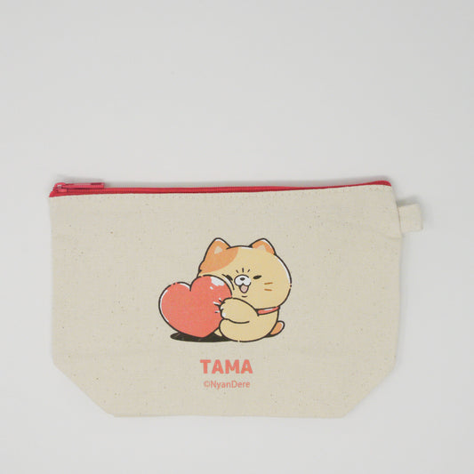 MAND-09 にゃんデレ キャンバスポーチ（たま）